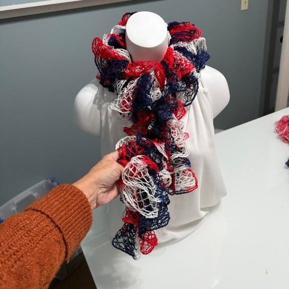 ✨ Handmade Ruffle Lace Scarf — 56" — Soft, Lightweight & Flouncy - Picture 1 of 5